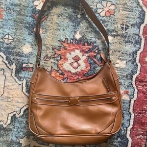 Liz Claiborne brown leather shoulder bag